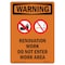 Signmission Safety Sign, OSHA WARNING, 5" Height, Renovation Work Do, Portrait OS-WS-D-35-V-13498 - alternate 1